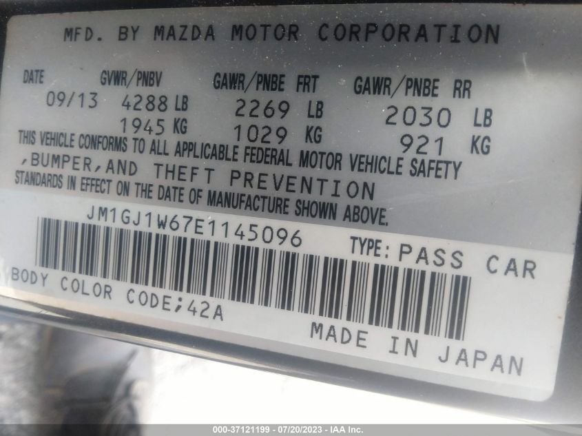 2014 MAZDA MAZDA6 I GRAND TOURING - JM1GJ1W67E1145096