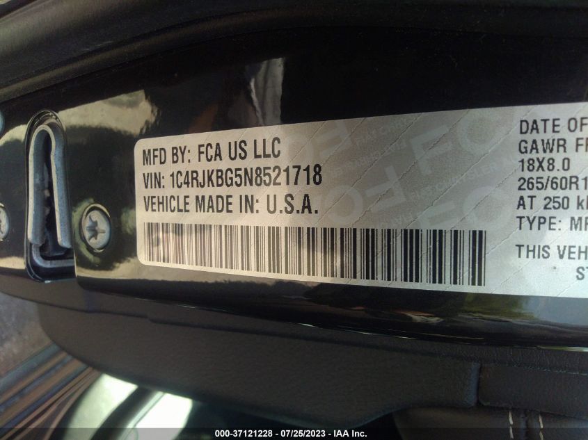 2022 JEEP GRAND CHEROKEE L LIMITED - 1C4RJKBG5N8521718