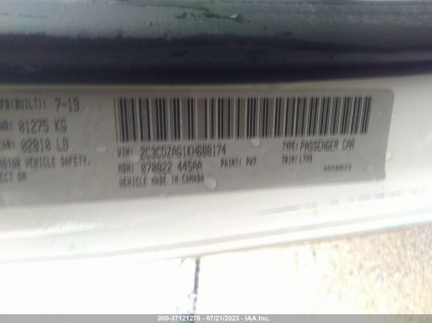 2019 DODGE CHALLENGER SXT - 2C3CDZAG1KH688174