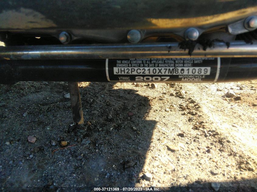 2007 HONDA VT600 C JH2PC210X7M801089