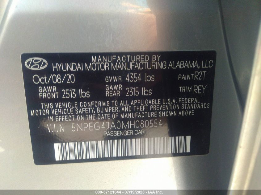 2021 HYUNDAI SONATA SE - 5NPEG4JA0MH080554