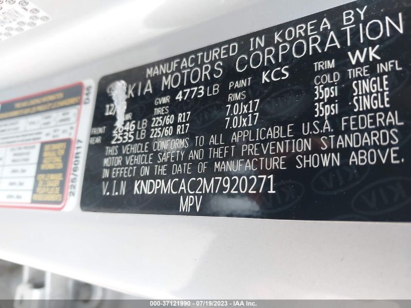 2021 KIA SPORTAGE LX - KNDPMCAC2M7920271