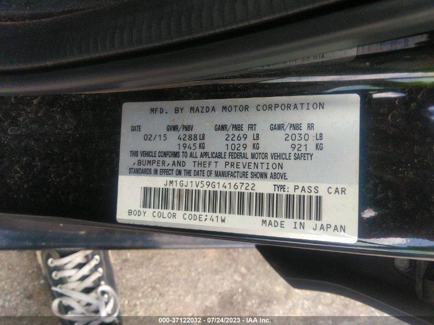 2016 MAZDA MAZDA6 I TOURING - JM1GJ1V59G1416722