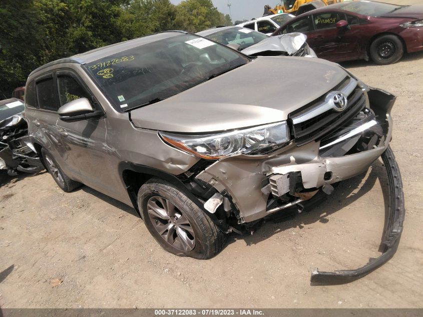 2015 TOYOTA HIGHLANDER XLE - 5TDJKRFH9FS159394