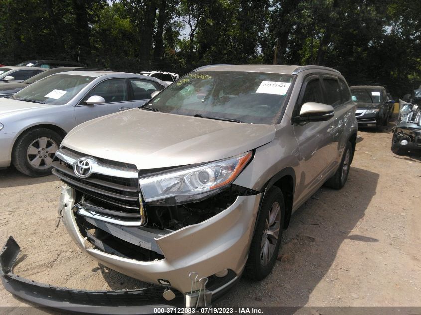 2015 TOYOTA HIGHLANDER XLE - 5TDJKRFH9FS159394