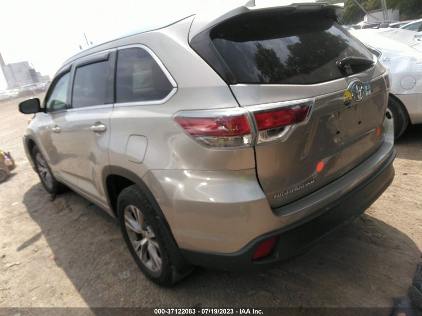 2015 TOYOTA HIGHLANDER XLE - 5TDJKRFH9FS159394