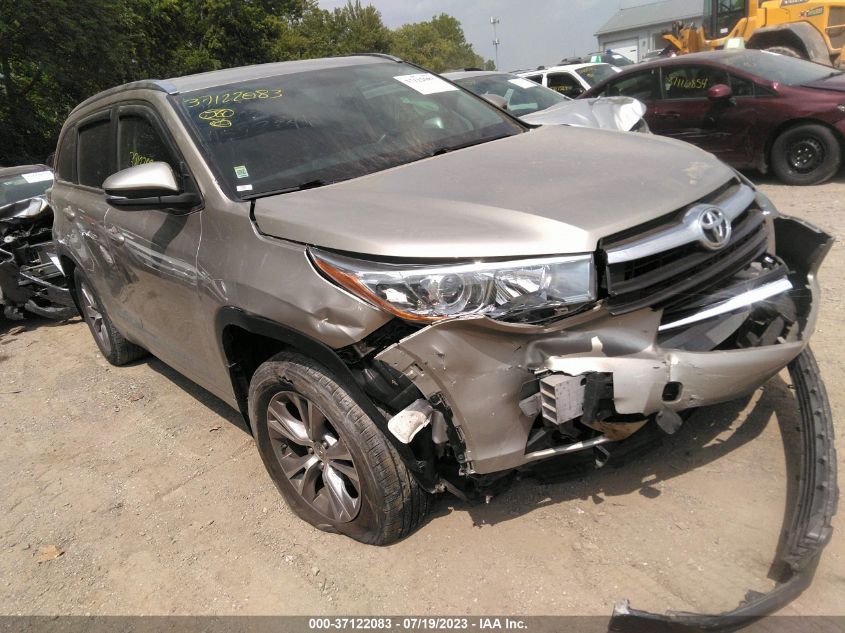 2015 TOYOTA HIGHLANDER XLE - 5TDJKRFH9FS159394