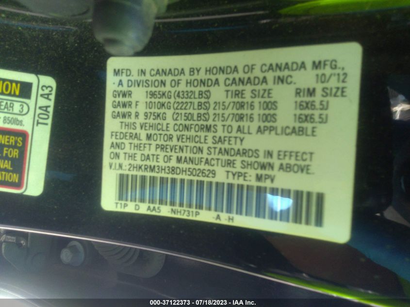 2013 HONDA CR-V LX - 2HKRM3H38DH502629
