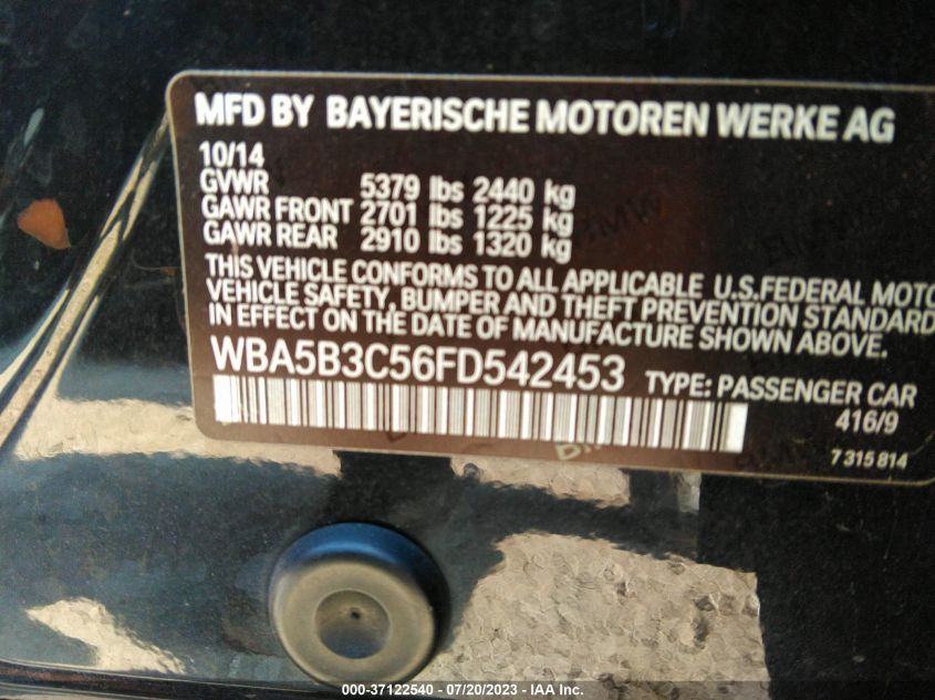 2015 BMW 535I XDRIVE - WBA5B3C56FD542453