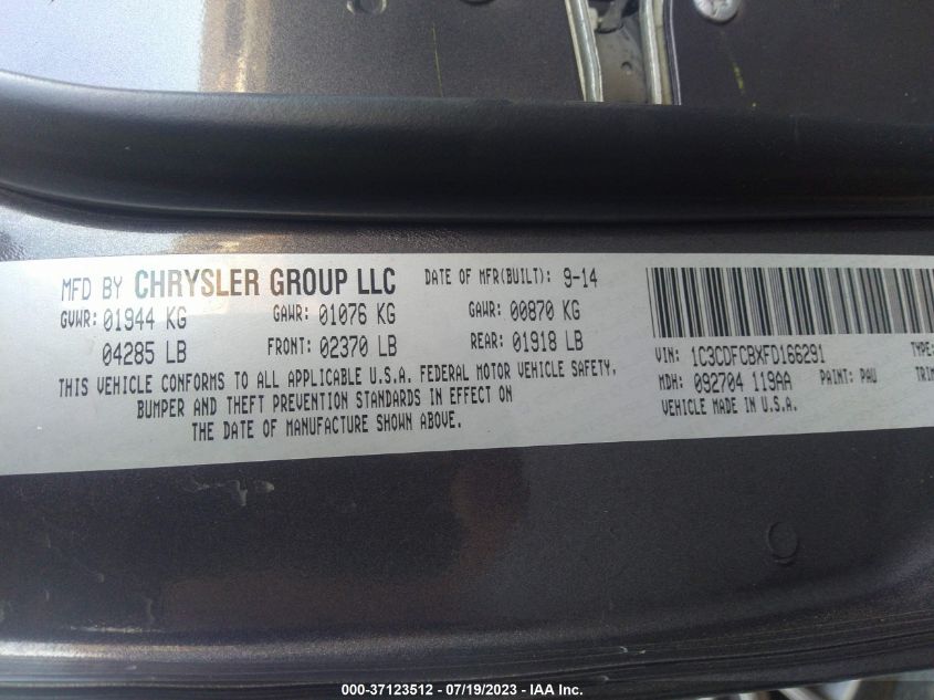 2015 DODGE DART LIMITED - 1C3CDFCBXFD166291
