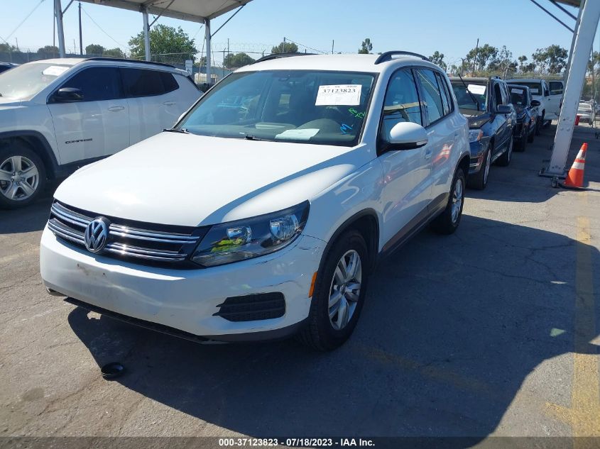 2016 VOLKSWAGEN TIGUAN S - WVGBV7AX8GW613629