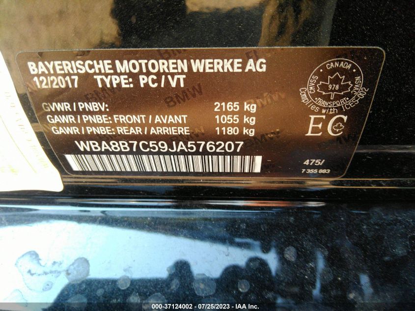 2018 BMW 3 SERIES 340I XDRIVE - WBA8B7C59JA576207