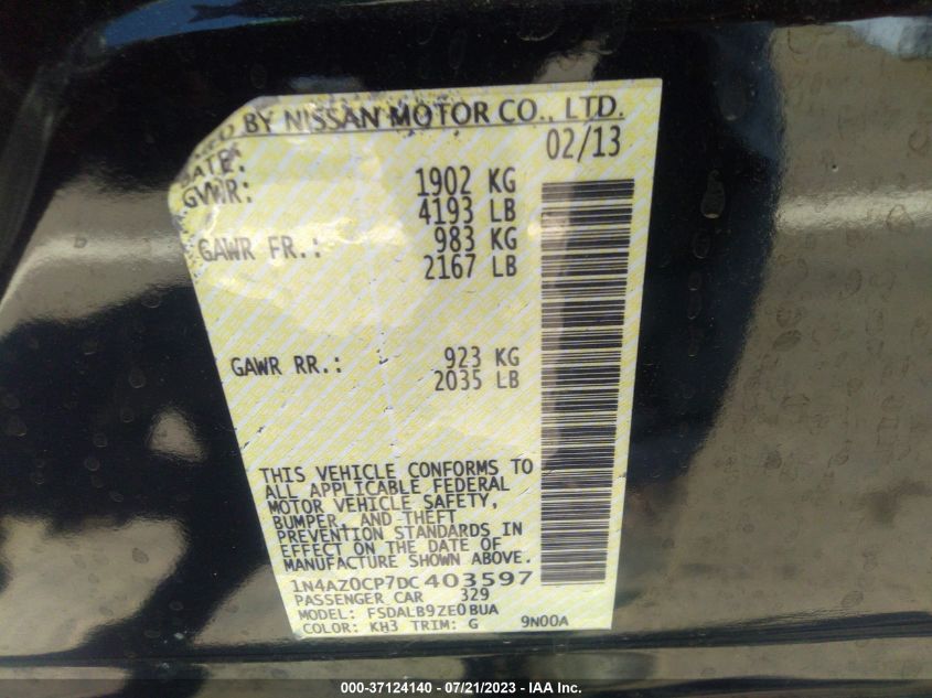 2013 NISSAN LEAF S - 1N4AZ0CP7DC403597