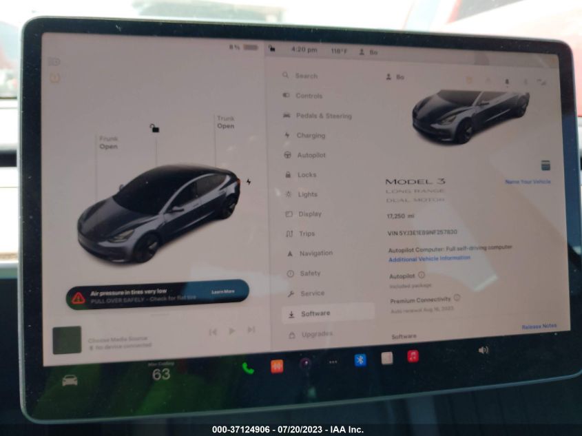 2022 TESLA MODEL 3 LONG RANGE - 5YJ3E1EB9NF257830