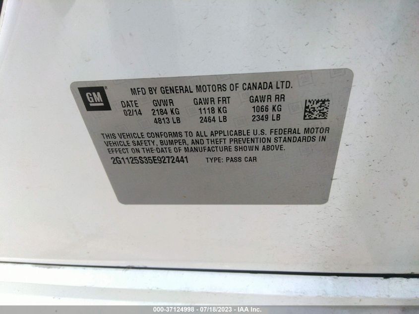 2014 CHEVROLET IMPALA LT - 2G1125S35E9272441