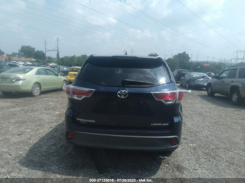 2014 TOYOTA HIGHLANDER LIMITED - 5TDDKRFHXES027076