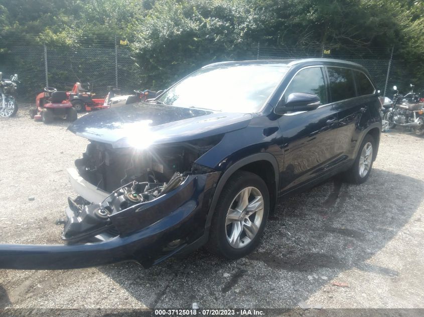 2014 TOYOTA HIGHLANDER LIMITED - 5TDDKRFHXES027076