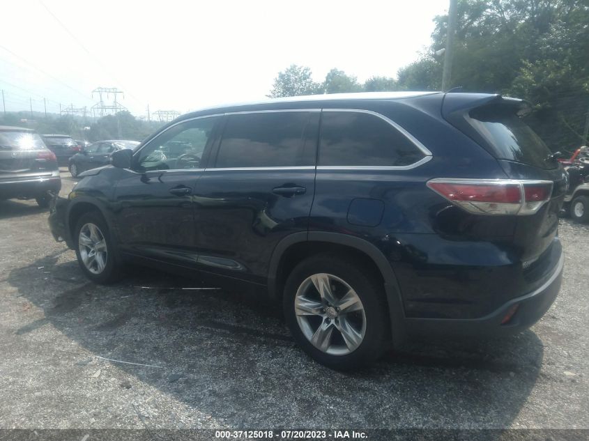 2014 TOYOTA HIGHLANDER LIMITED - 5TDDKRFHXES027076