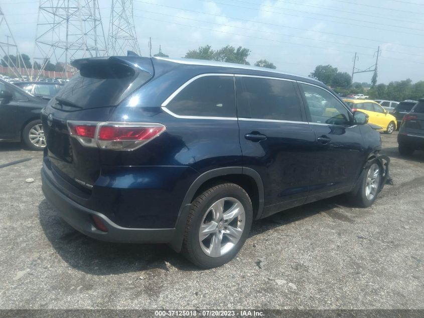 2014 TOYOTA HIGHLANDER LIMITED - 5TDDKRFHXES027076