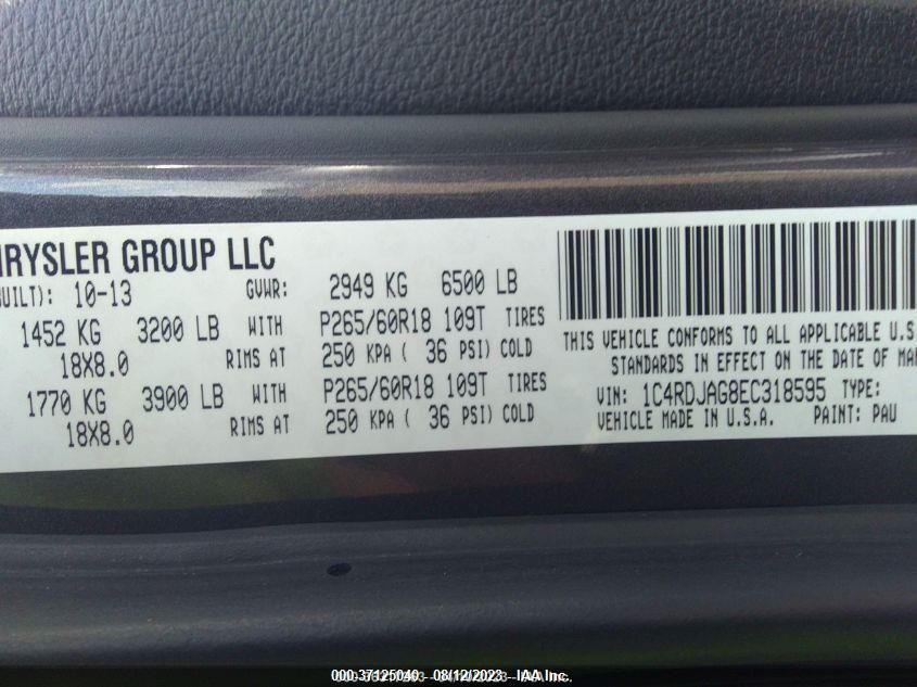2014 DODGE DURANGO SXT - 1C4RDJAG8EC318595