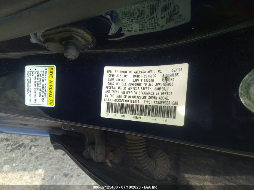 2013 HONDA ACCORD SPORT - 1HGCR2F5XDA189615