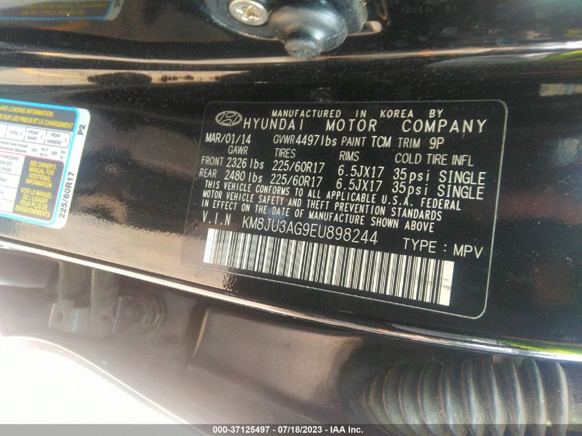 2014 HYUNDAI TUCSON SE - KM8JU3AG9EU898244