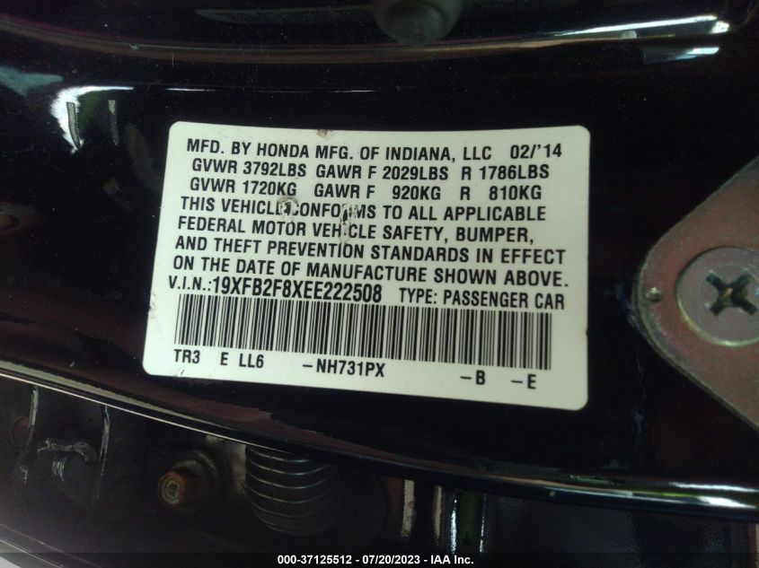 2014 HONDA CIVIC SEDAN EX - 19XFB2F8XEE222508