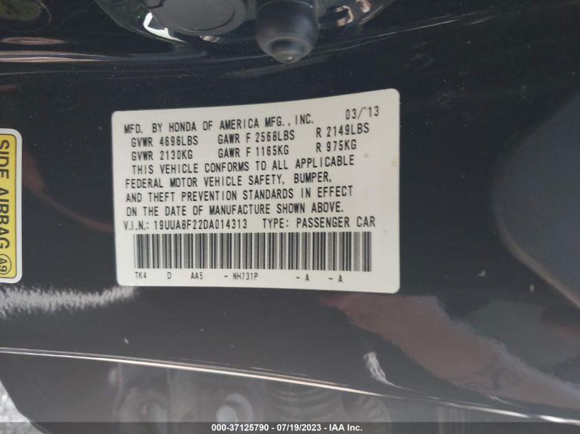 2013 ACURA TL - 19UUA8F22DA014313