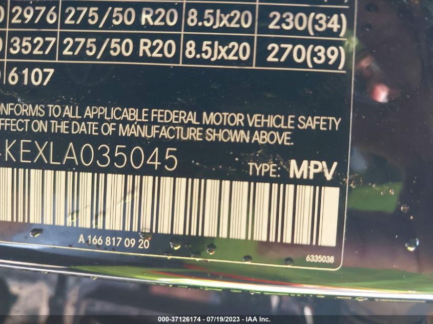 2020 MERCEDES-BENZ GLE GLE 350 - 4JGFB4KEXLA035045