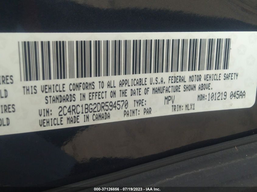 2013 CHRYSLER TOWN & COUNTRY TOURING - 2C4RC1BG2DR594570