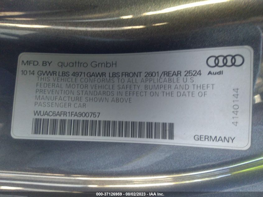 2015 AUDI RS 5 - WUAC6AFR1FA900757
