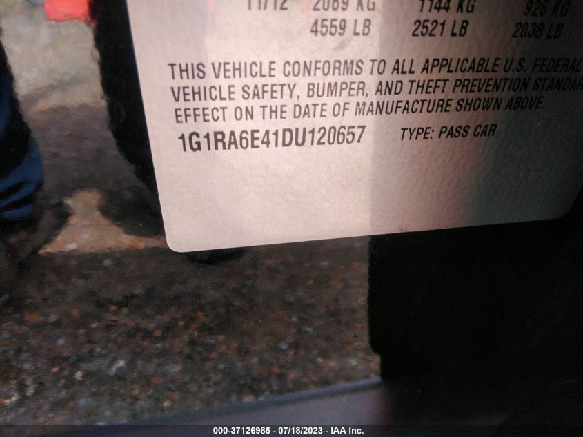 2013 CHEVROLET VOLT - 1G1RA6E41DU120657