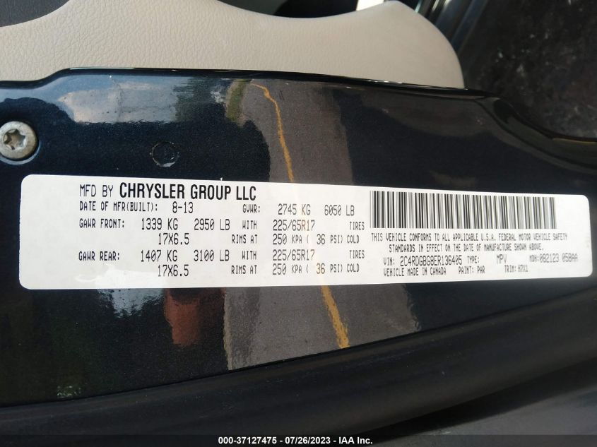 2014 DODGE GRAND CARAVAN AMERICAN VALUE PKG - 2C4RDGBG8ER136405