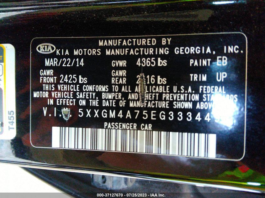 2014 KIA OPTIMA LX - 5XXGM4A75EG333449