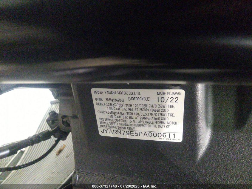 2023 YAMAHA MTN1000 JYARN79E5PA000611