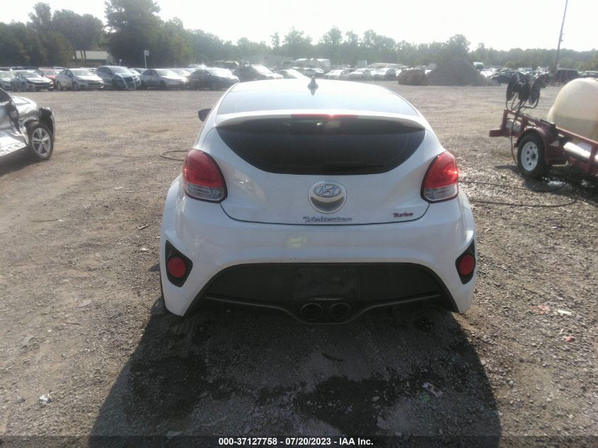 2013 HYUNDAI VELOSTER TURBO W/BLUE INT - KMHTC6AE3DU135162