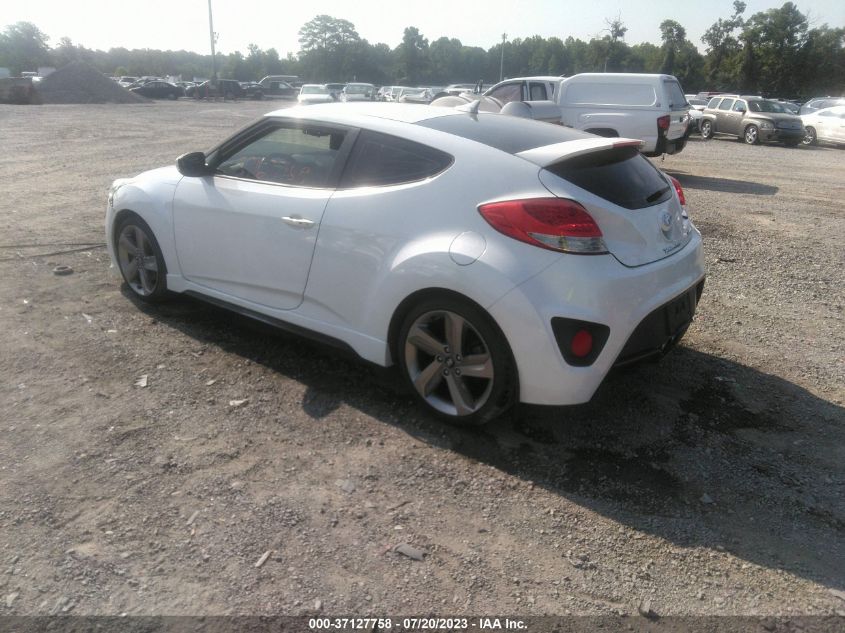 2013 HYUNDAI VELOSTER TURBO W/BLUE INT - KMHTC6AE3DU135162