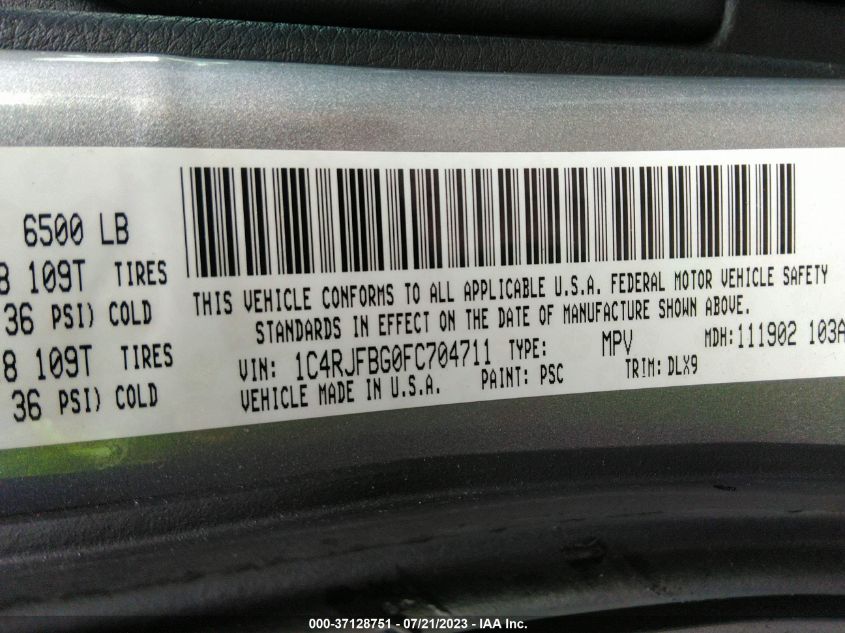 2015 JEEP GRAND CHEROKEE LIMITED - 1C4RJFBG0FC704711
