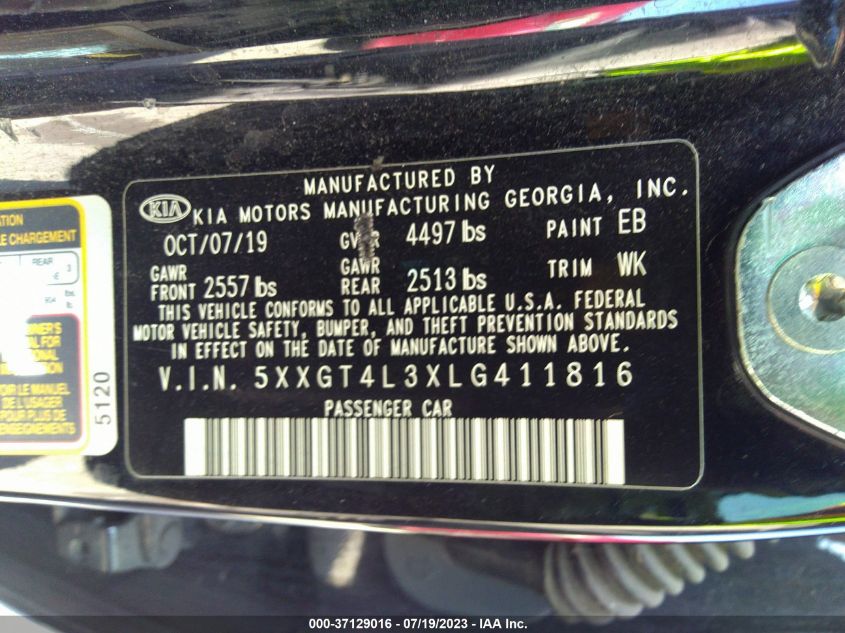 5XXGT4L3XLG411816 Kia Optima LX/S/SE 9