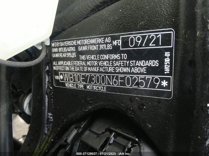 2022 BMW M 1000 RR - WB10E7300N6F02579