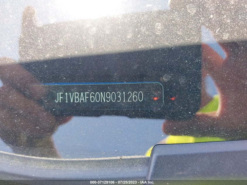 VIN JF1VBAF60N9031260 2022 SUBARU WRX PREMIUM