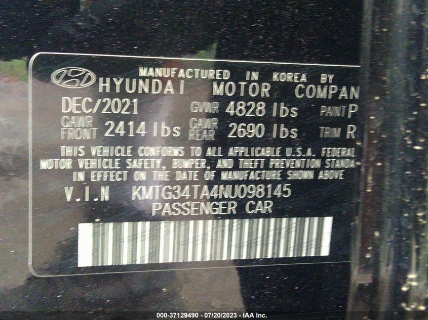 2022 GENESIS G70 2.0T - KMTG34TA4NU098145