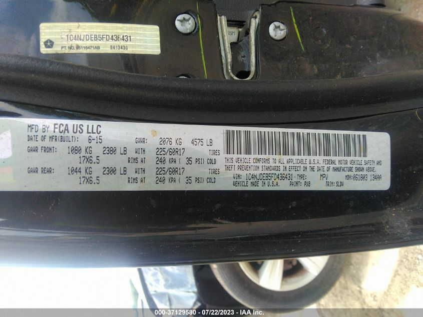 2015 JEEP COMPASS HIGH ALTITUDE EDITION - 1C4NJDEB5FD436431