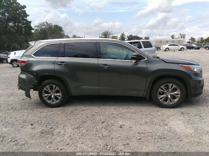 2015 TOYOTA HIGHLANDER XLE - 5TDJKRFH9FS091341