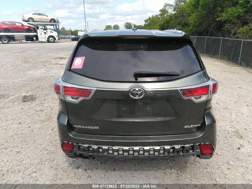 2015 TOYOTA HIGHLANDER XLE - 5TDJKRFH9FS091341