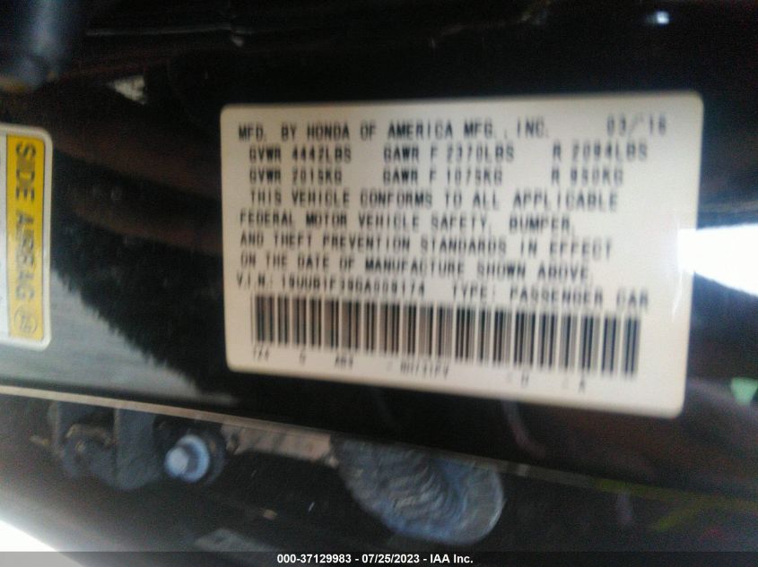 2016 ACURA TLX - 19UUB1F39GA009174