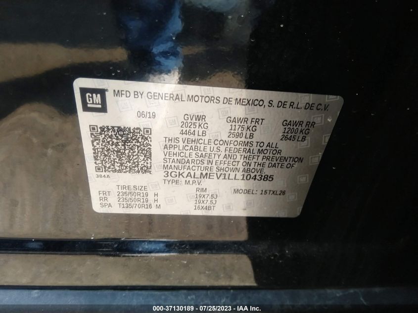 2020 GMC TERRAIN SLE - 3GKALMEV1LL104385