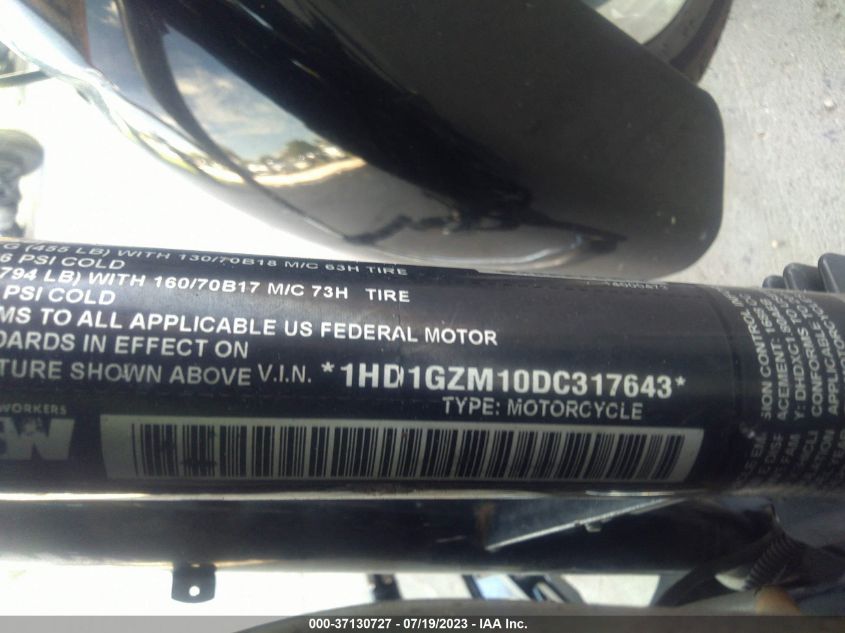 2013 HARLEY-DAVIDSON FLD SWITCHBACK 1HD1GZM10DC317643