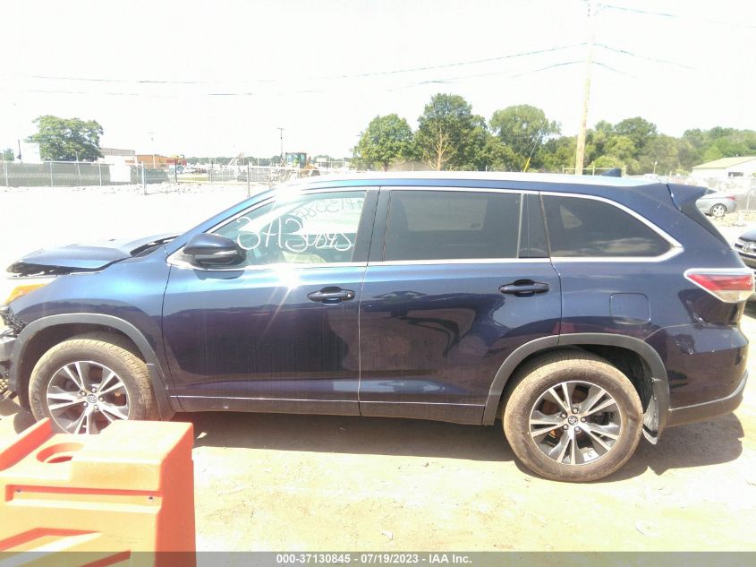 2016 TOYOTA HIGHLANDER XLE - 5TDJKRFH6GS344312