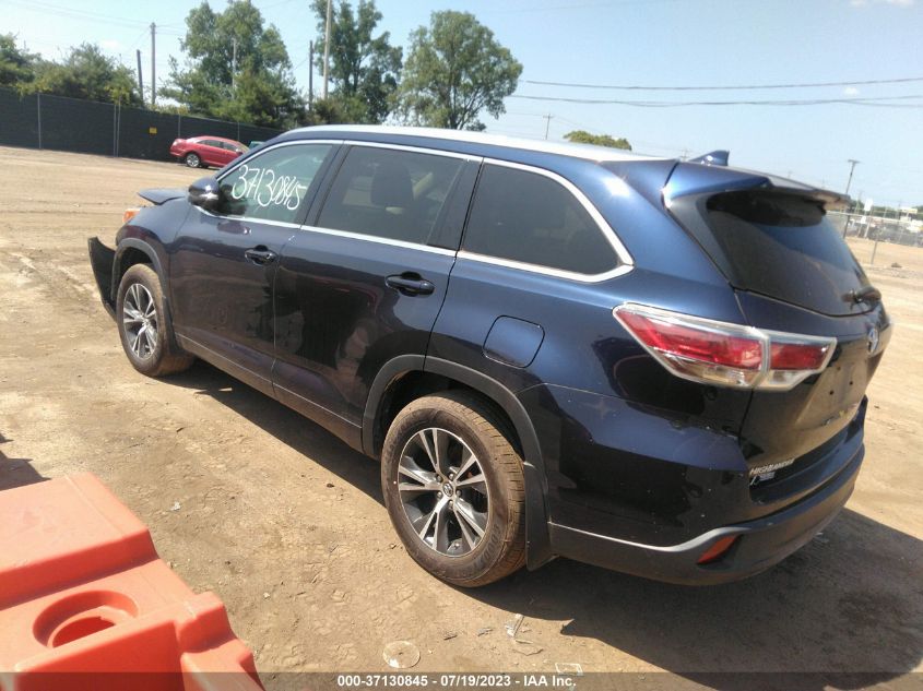 2016 TOYOTA HIGHLANDER XLE - 5TDJKRFH6GS344312